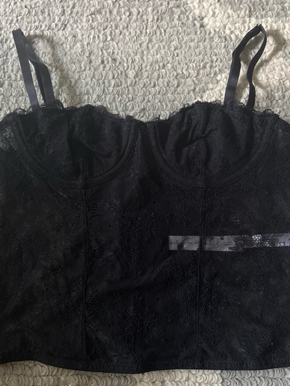 Urban Outfitters Black Lace Bustier Camisole
